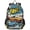 Retro Speed, variant on Backpack for 6-12Y,17L Lightweight Travel Daypack with Reflective Strips & Chest Strap Nylon Retro Rockets Print