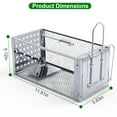 thumbnail image 5 of Stainless Steel Humane Live Animal Trap for Rats, Squirrels, Chipmunks & Mice - High Sensitivity Pedal, Auto-Lock Door - Safe for Indoor & Outdoor Use, 5 of 11