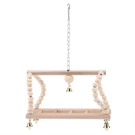 Pet Bird Ladder Toy, 7.1" Wooden Swing For Exercise Play, Rounded Edges For Safe Climbing