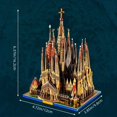 thumbnail image 2 of 3D Three-dimensional Metal Puzzle Sagrada Familia Cathedral Building Handmade Assembled Models Send Children Toy Gifts, 2 of 4