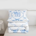 thumbnail image 5 of Manfei Letter M Monogrammed Full Size Comforter Sets For Girl,Girly Bowknot Bedding Sets Fir Kids,Reversible,3 Pieces, 5 of 7