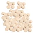 thumbnail image 3 of Abbraccia 100 Pieces Unfinished Half Wood Beads Wood Half Beads Unpainted Wooden Split Balls for Home Decor Kids Arts Crafting Painting 2cmx1cm, 3 of 10
