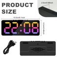 thumbnail image 4 of Threns Digital Alarm Clock Large LED Display Alarm Clock Snooze Bedside Alarm Clock 5 Level Brightness Dimmable Digital Clock,USB Charging, 4 of 7