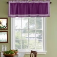 thumbnail image 3 of Dark Purple Greek Key Curtain Valances for Windows, Kitchen Valance Window Treatments Panel 2 Pack, Geometric Greece Ancient Farmhouse Geo Rod Pocket Short Curtains for Bathroom Bedroom 54 x 18 Inch, 3 of 8