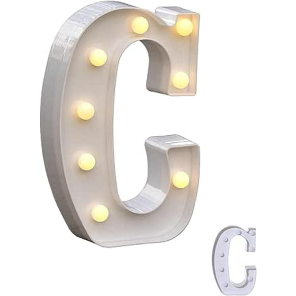 Letra C Bluelander con Luz LED