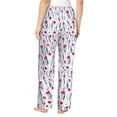 thumbnail image 3 of Uemuo Tulips Flowers Pattern Women's Wide Leg Palazzo Lounge Pants with Pockets Light Weight Loose Comfy Casual Pajama Pants-Small, 3 of 9