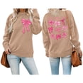 thumbnail image 1 of Chandail à Capuche Tendance pour Femmes, Imprimé Lettre, Col Rond, Automne & Hiver, Léger, Veste à Capuche Zippée, Veste Active, 1 of 1