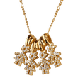thumbnail image 2 of Collar para Mujer de Niños Personalizado LuckyLy, Baño de Oro 14k y Zirconia Cúbica, Cadena y Charms, Modelo Darcy Niño y Niña dorado 4 Niñas, 2 of 6