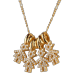 thumbnail image 2 of Collar para Mujer de Niños Personalizado LuckyLy, Baño de Oro 14k y Zirconia Cúbica, Cadena y Charms, Modelo Darcy Niño y Niña dorado 4 Niñas, 2 of 6
