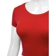 thumbnail image 5 of Women's Casual Slim Fit Short Sleeve Crew Neck Basic Crop Top T Shirts, 5 of 5