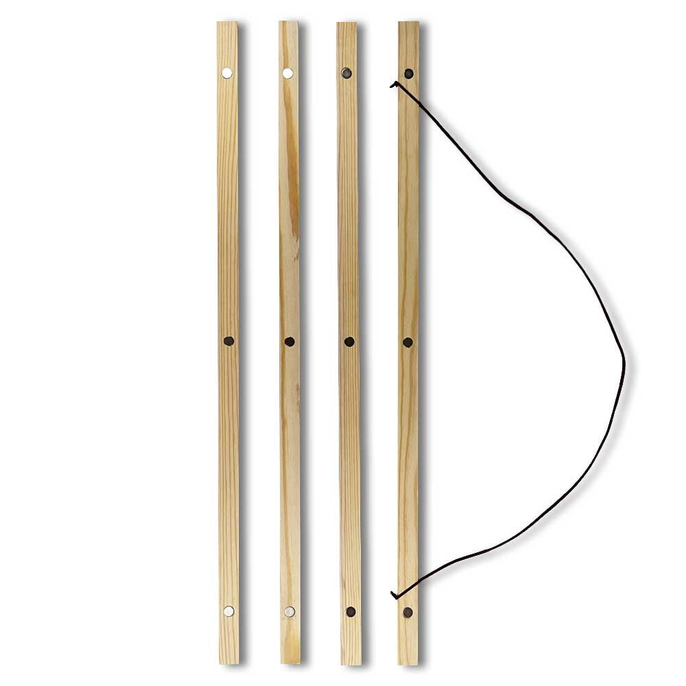 24" Pine Wood Magnetic Poster Hanger - Natural