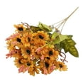 thumbnail image 2 of Artificial Daisy Bouquet -Artificial Sunset Mums – UV Resistant Waterproof Outdoor Fall Flowers – Realistic Full Silk Chrysanthemums for Garden, Porch, Patio, Yard & Planters (E), 2 of 9