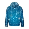 thumbnail image 5 of GuangCheng Hooded,Chirstmas,Sweatshirts for Men,Snowflake Printed,Drawstring,Drop Shoulder,Thick Warm Coats,Pullover Hoodies, 5 of 5