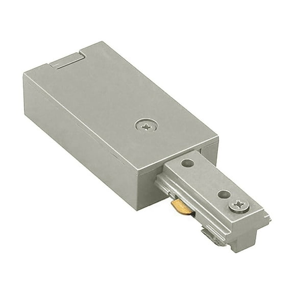 WAC Lighting H Track 120V Aluminum Live End Connector in Brushed Nickel