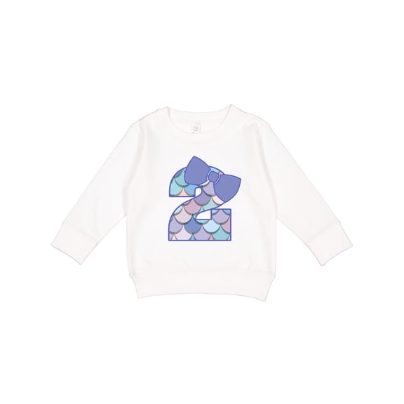 Inktastic 2nd Birthday Mermaid 2 Year Old Girl Toddler Sweatshirt