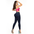 thumbnail image 3 of Jeans Mujer Colombiano strech Push Up Skinny Pantalón Dama azul petroleo 11, 3 of 6