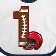 thumbnail image 4 of Inktastic First Birthday Red Football Helmet Boys or Girls Baby Bib, 4 of 4
