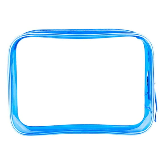 Yuarrent Bolsa de maquillaje transparente Bolsas de cosméticos Bolsas organizadoras para organización Almacenamiento y organización del hogar Azul, L
