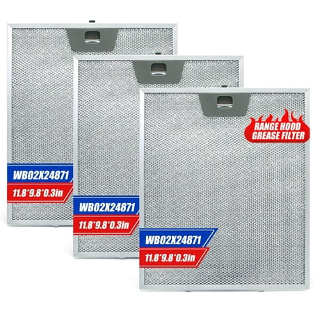 Aniceparthy 3PCS WB02X24871 Range Hood Grease Filters/Vent Hood Grease Filter Fit for GE Models JVW5361EJ1ES, JVW5361EJ2ES