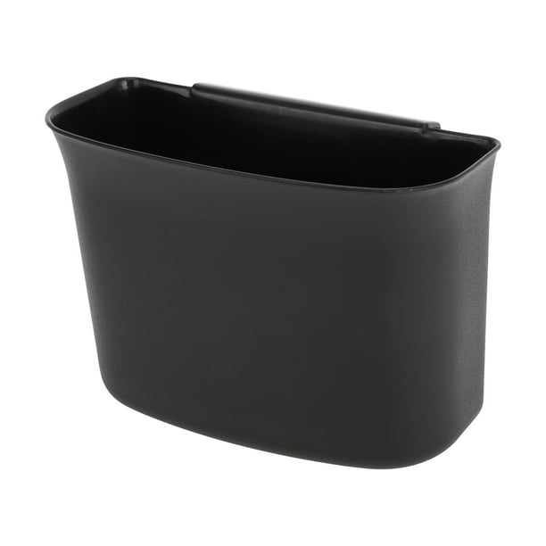 Bote de basura para automóvil Unique Bargains, portátil, para el respaldo del asiento, negro, 1 pieza, 7.5" de largo, 3.2" de ancho, 7.5" de alto, plástico