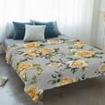 thumbnail image 4 of Yellow Rose Blanket Soft Cozy Warm Throw Blanket for Couch, Plush Fuzzy Flannel Fleece Blankets for Sofa, Vintage Country Botanical Floral Vines Bed Blankets Lightweight Gifts for Women, 50"x60", 4 of 9