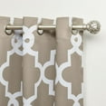 thumbnail image 4 of Exclusive Home Ironwork Sateen Woven Room Darkening Blackout Grommet Top Patio Curtain Panel, 108"x84", Taupe, 4 of 9