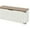 White, variant on Craftian 47.2" Farmhouse Storage Bench with 2 Safety Hinges, Wooden Storage Chest - Brown