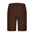 thumbnail image 5 of XPMWRP Men's SportsWear Shorts Casual Elastic Waist Drawstring Straight Leg Shorts Solid Color Pocket Shorts Brown XXXXXL, 5 of 6
