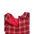 thumbnail image 4 of Baby Girls Princess Dress, Infant Red Plaid Pattern Short Sleeve Ruffled Collar Skirt with Bow Knot Waistband, 0-5 Years, 4 of 5