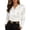 Shirts 103#White, variant on Womens Elegant Surplice Collar Slim Fit Solid Color Versatile Stain Button Down Shirt Blouse Top Dressy Work Trendy Outwear