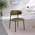 thumbnail image 2 of Meridian Furniture Lupita Olive Vegan Leather Dining Chair (Set of 2), 2 of 12