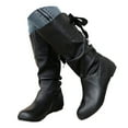 thumbnail image 3 of YLYL Women's Renaissance Boots Halloween Boots Vintage Stage Pirate Viking Tied Shoes, 3 of 9