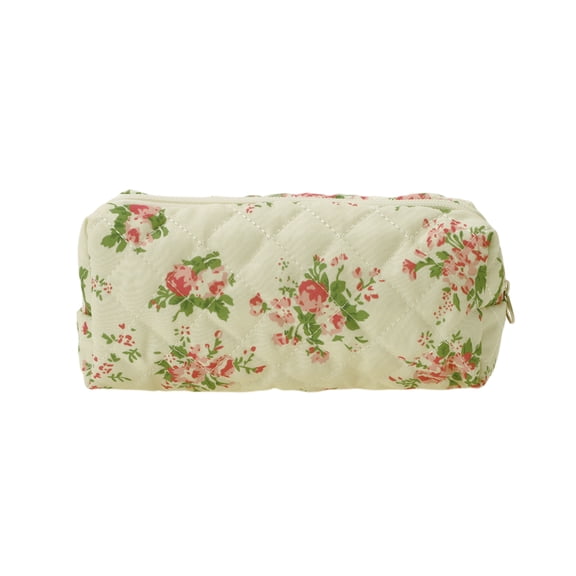 Unique Bargains Flowers Cosmetic Makeup Bag Pink 1 Pc for Travel Storage
