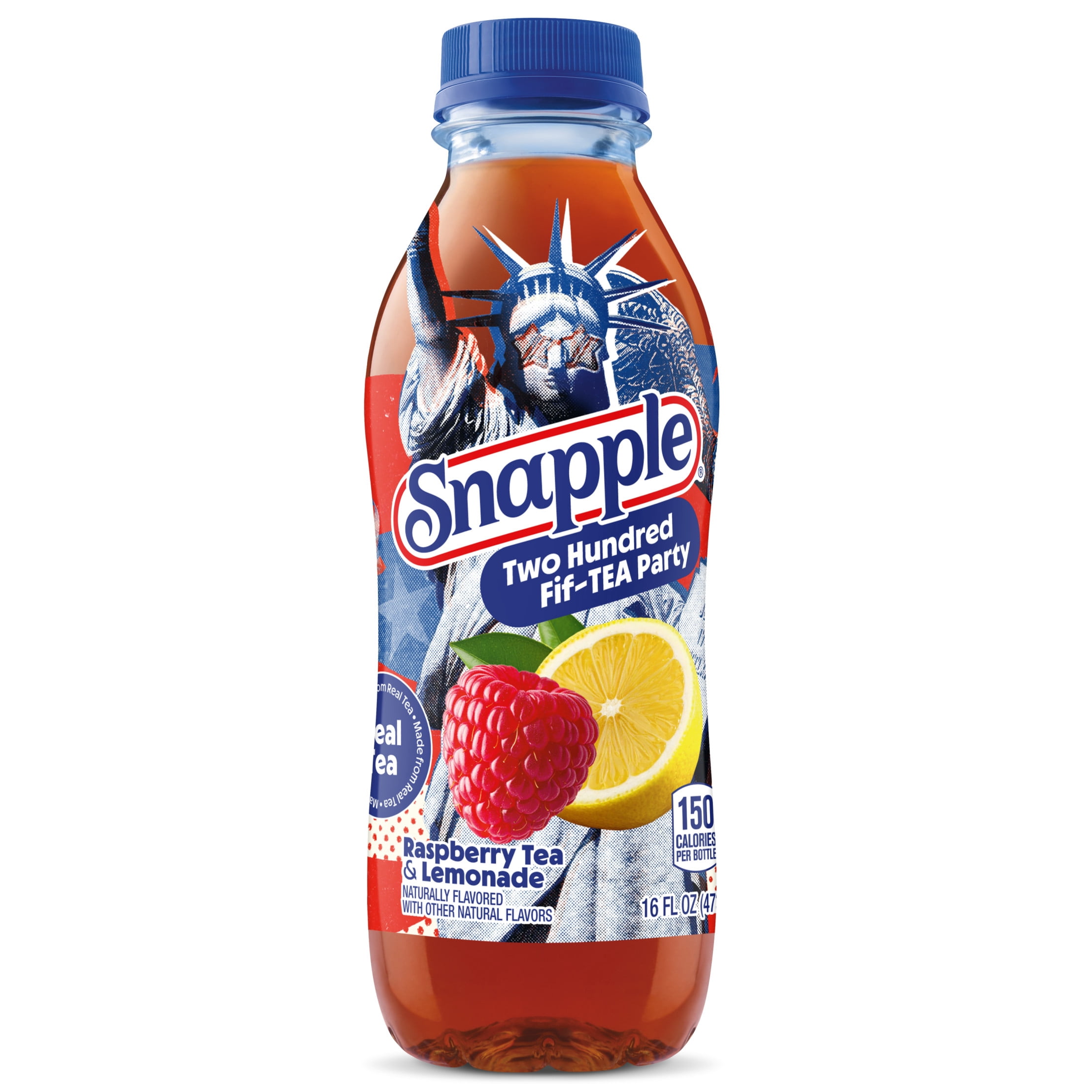 Snapple Raspberry Tea & Lemonade, Two Hundred Fif-TEA Party, Limited Edition, 16 fl oz, 6 Count Bottles