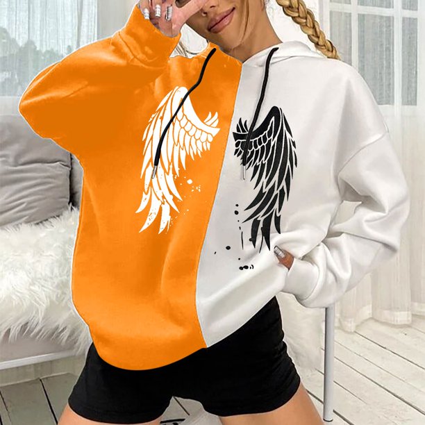 Pntutb, jersey de invierno para mujer, con capucha, estilo Punk, estampado, manga larga, fino, suelto, informal, con cuello encapuchado, abrigo Pntutb Pntutb-6966