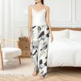 thumbnail image 5 of Pajama Pants Women, Grey White Camouflage Sweatpants Soft Sleep Lounge Pants, Casual PJ Bottoms Pants with Pockets, 5 of 5