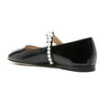 thumbnail image 4 of XYD Women Mary Jane Flats Multi-sized Pearls Cute Round Toe Comfort Slip On School Casual Ballet Shoes Size 5.6 Black, 4 of 4
