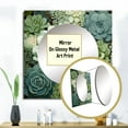 thumbnail image 3 of Designart "Green Succulents Flowers peaceful Succulents IV" Floral Square Mirror For Wall Decor - Large Green Square Mirror Printed Wall Decor - Traditional Square Living Room Mirror, 3 of 5
