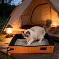thumbnail image 4 of Foldable Cat Litter Box Portable, QQZ Disposable Waterproof Travel Litter Pan, Quick Setup Compact Cats Toilet for Camping Hotel Outdoor Adventures, Orange, 4 of 6