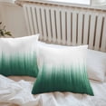 thumbnail image 7 of Waterproof Throw Pillow Covers Set of 2, 20x20 Inch Green Ombre Stripe Decorative Pillowcases Outdoor Pillow Slip Cushion Covers Set for Couch Tent Abstract Art Gradient Watercolor, 7 of 7