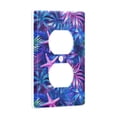 thumbnail image 2 of Yayeee Duplex Wall Plate 1-Gang 4.5"x2.7" Home Receptacle Light Switch Decorative Outlet Cover, Neon Pink Starfish, 2 of 7
