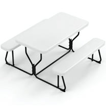 Fenbeli Picnic Table Bench Set 4.5-Foot, White