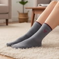 thumbnail image 6 of Tumao Fashion Cotton Socks for Women, Heart Bow Pattern Cute Novelty Grey Red Socks, Soft Thin Lightweight Breathable Casual & Athletic 5 Packs, 6 of 6