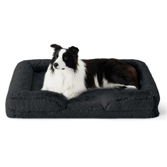 Cama para Perro, XL para Perros Extra Grandes, Cama Impermeable con Espuma de Memoria y Bordes Elevados, Base Antideslizante y Espuma Tipo CAJ, (Negro, X-Large)