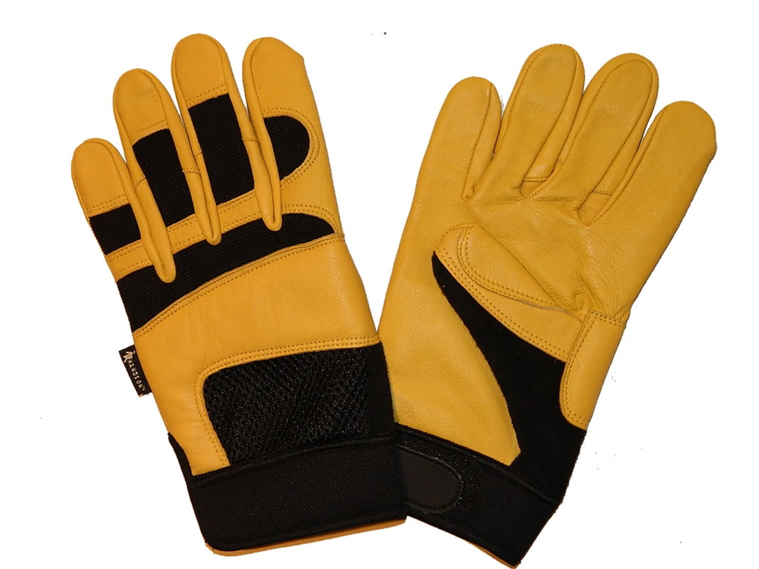 Men's Premium Hi-Dexterity Top Grain Goatskin Utility Gloves with Reinforced Padded Palm