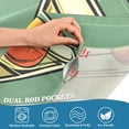thumbnail image 3 of Yayeee Kitchen Curtains Tier Pair Light Filtering 27"x24" Rod Pocket Short Cafe Window Panel, Lemon Glass, 3 of 7