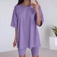 thumbnail image 2 of Womens Short Sets Two Piece Set Short Sleeve Tops Shorts Spring Sets Women’s Clothing, 2 of 6