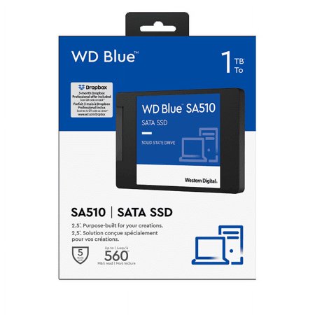 Restored Western Digital WDBB8H0010BNC-WRWN Blue 1TB SA510 SATA Internal Solid State Drive SSD (Refurbished)