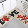 thumbnail image 4 of Dsscvnef Tapis de Porte Décoratif pour la Saint-Valentin, Tapis d'Entrée Intérieur/extérieur avec Motif à Pois Rouges, Ensemble de 2 Pcs, 4 of 4