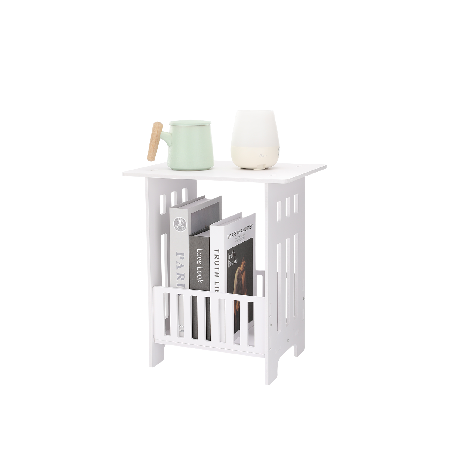Oyajia 2Tier Side Table, Cute Nightstands Small Tables for Small